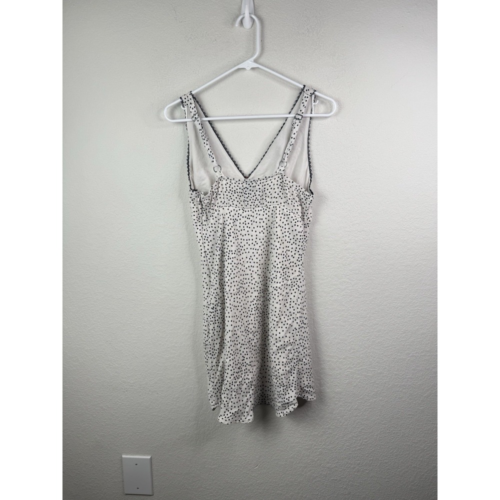 Wild Fable Polka Dot Sleeveless Mini Dress Sz M V Neck Ruffle Hem Y2K Coquette - Picture 6 of 8